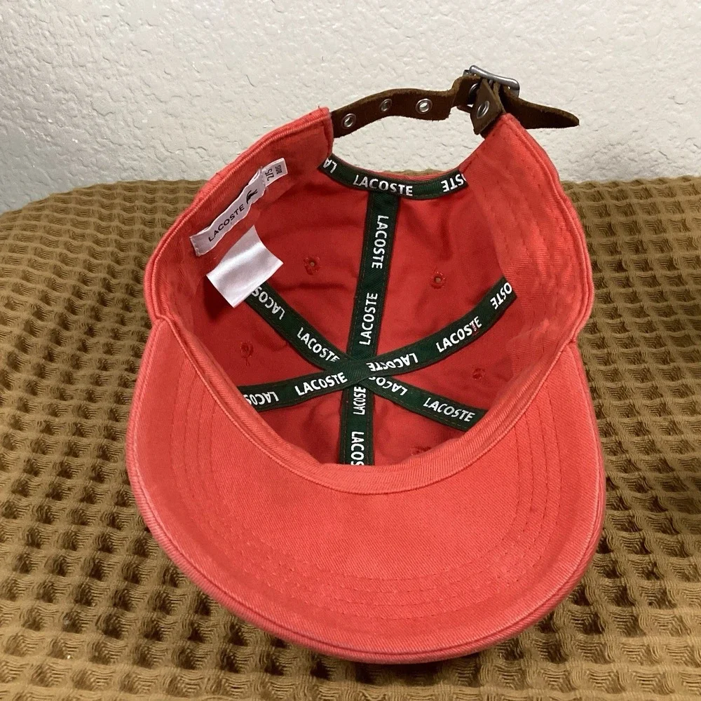 Lacoste Sport KIDS Toddler Hat Size 2-3Y Crocodile Red Dad Hat Strapback